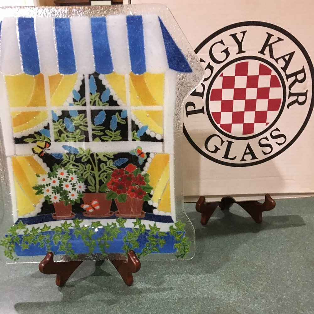 Peggy Karr House Shaped Glass Plate